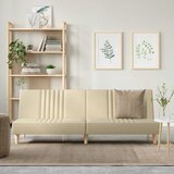 vidaXL raztegljiv kavč krem blago | Shoptok.si