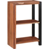 vidaXL Knjižna omara Rjava, Črna 80 x 30 x 110 cm Masiven les akacije | Shoptok.si