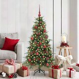 vidaXL Umetno Zložljivo Božično Drevo Zelena 150 cm PE in PVC | Shoptok.si