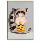  Slika - Gourmand Raccoon (1 Part) Vertical 40x60 U prirodnom drvenom okviru | shoptok.hr
