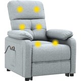  Električna masažna fotelja od tkanine svjetlosiva | shoptok.hr