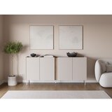 Marckeric Krem/u prirodnoj boji komoda u dekoru hrasta 180x82x40 cm Lucile – | shoptok.hr