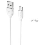 Borofone podatkovni kabel X19 MicroUSB na USB 1m 2,4A bel | Shoptok.si