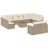 Maison Chic Seti vrtnega pohištva - Vrtna garnitura - Vrtni pohištvo set 13-delna z blazinami bež poli ratan, (21810436) | Shoptok.si