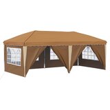 vidaXL Rastezljivi šator za svadbe - šator za zabave 575 x 288 x 245 cm Bež - Bež with 6 sidewalls | shoptok.hr