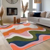 Mila Home Oranžen pralen tekač 80x200 cm Squiggly Orange – | Shoptok.si