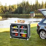  Zložljiva kamping omara - siva | Shoptok.si