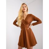 Italy Moda Dress-DHJ-SK-8818.37P-light brown | Shoptok.si