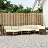  Set vanjskih sofa 6 kom. Prirodna i krem Smeđa 402 x 164,5 x 73 cm | shoptok.hr