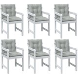  Jastuci za stolice 6 kom svjetlosivi 120x50x7cm tkanina | shoptok.hr