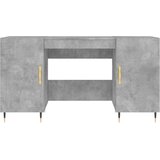  Radni stol boja betona 140 x 50 x 75 cm od konstruiranog drva | shoptok.hr
