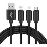 Setty USB 3 v 1 kabel za prenos polnjenja dolžine 1 m Black, (20524342) | Shoptok.si