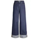 Jeans straight Noos Tokyo Wide Trousers - Dark Blue Denim Modra