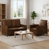  Set sofe 2 pcs Smeđa Umjetni sued | shoptok.hr