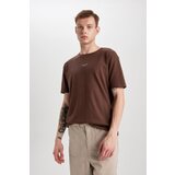 Defacto Regular Fit Crew Neck Printed Short Sleeve Heavy Fabric T-Shirt Cene