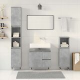 vidaXL 3-dijelni set kupaonskog namještaja siva boja betona drveni | shoptok.hr