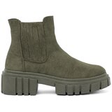 Shelvt Green ankle boots with elastic inserts Cene