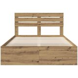  Krevetna konstrukcija Umjetnička hrastovina 140 x 190 cm | shoptok.hr