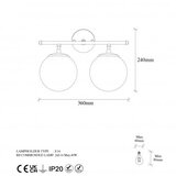 Opviq zidna lampa Roe 10730