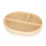 Petite&Mars Silikonski ovalni tanjur s odjeljcima i vakuumom 6 m+ Take&Match, Desert Sand | Eponuda.com