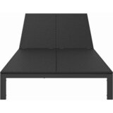  Ležaljka na suncu Crna 206 x 115 x 75 cm poliratan | shoptok.hr