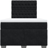  Krevet box spring s madracem crni 120 x 190 cm baršunasti | shoptok.hr