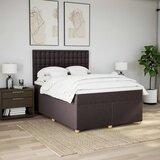  Krevet s oprugama i madracem tamnosmeđi 140x200 cm tkanina | shoptok.hr