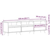 TV ormarić Crna 150x30x44 5 cm Konstruirano drvo | shoptok.hr