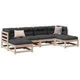vidaXL 6-dijelni set vrtnih sofa od masivne borovine s jastucima Cijene