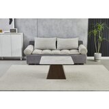 Arti Klub sto CT 6050 Bež keramička ploča/Braon metalno postolje 800x800x430mm ( 800-606 )