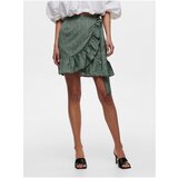 Only Green Polka dot short wrap skirt with ruffle Olivia - Women Cene