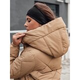 DStreet Women's winter quilted jacket with hood FEMACOAT beige | shoptok.hr