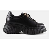 Gemre Black leather platform sneakers Karino Cene