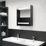 Furnova LED kopalniška omarica z ogledalom siva 50x14x60 cm, (21947030) Cene