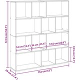 vidaXL Knjižna omara sonoma hrast 132x29x141,5 cm inženirski les | Shoptok.si