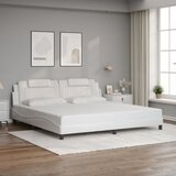  Okvir kreveta Viana s LED-om bez madraca bijeli 200 x 200 cm | Eponuda.com