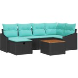  Sjedeća garnitura za vrt 7 kom. Crna poliratan 233,5 x 123,5 x 85 cm | Shoptok.si