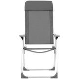  Zložljivi stoli za kampiranje 4 kosi sive barve aluminij | Shoptok.si