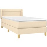  Box spring postelja z vzmetnico krem 90x200 cm blago, (20896944) | Shoptok.si