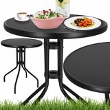springos metalni okrugli vrtni stol, 60 cm, crni | shoptok.hr