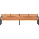 vidaXL vrtna klupa smeđa 231 cm od drva i čelika obloženog prahom | shoptok.hr