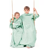 DecoKing zelena dječja deka s rukavima Lazykids