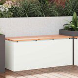vidaXL Vrtna klop Bela 100 x 40 x 43 cm Jeklo Cene