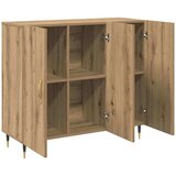vidaXL s pohranom s vratima Smeđa 90 x 34 x 80 cm Konstruirano drvo | shoptok.hr