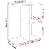 vidaXL Nočna mizica črna hrast 46,5x29x61 cm inženirski les | Shoptok.si