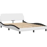vidaXL Postelja z vzmetnico bela in črna 140x200 cm umetno usnje, (21111631) | Shoptok.si