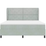  Krevet s opruga kutije Svijetlo siva 200 x 180 cm Baršun | shoptok.hr