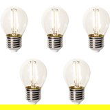 LUEDD Komplet 5 E27 zatemnitvenih LED žarnic P45 prozorno steklo 3W 250 lm 2200K u