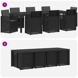  Komplet za jedilnico v vrtu z blazino 9 pcs Antracit PP, (5000334708) | Shoptok.si