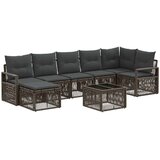 vidaXL Vrtna sedežna garnitura 8 pcs Siva poli ratan, (5000272455) | Shoptok.si